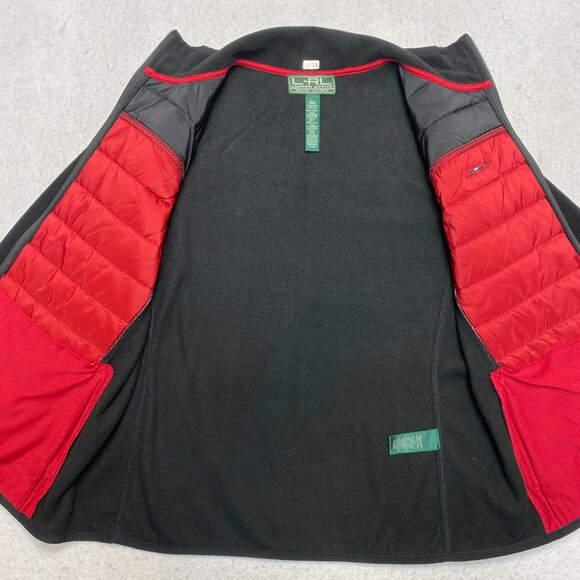 Ralph Lauren L-RL Jacket Womens L Black Red Active Quilted Windbreaker - Picture 7 of 10